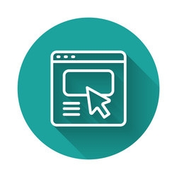 White line ui or ux design icon isolated with long vector