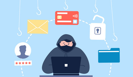 hacker attack cracker protection and fraud email vector