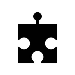 Puzzle jigsaw piece glyph icon vector