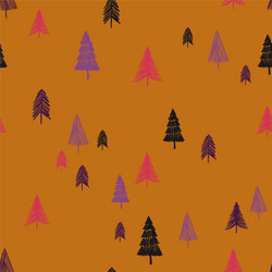 seamless pattern of winter forest vector image