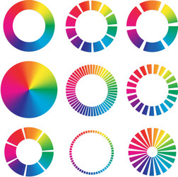 Color theory colour tones wheel complementary Vector Image
