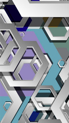 Abstract geometric background with hexagon cold vector