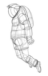 astronaut concept rendering 3d vector image
