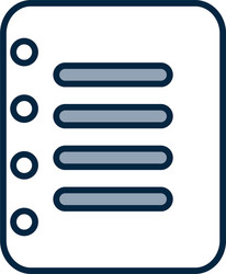 Isolated data document half line color style vector