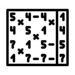 radix sort algorithm line icon vector image