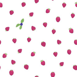 raspberry pattern with berry vector image
