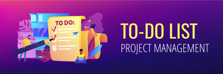 Task management it header or footer banner vector
