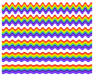 Horizontal rainbow element with different level vector