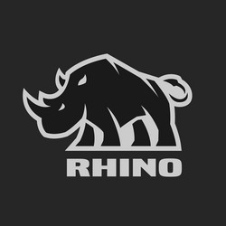 Monochrome Rhino Logo Vector Image
