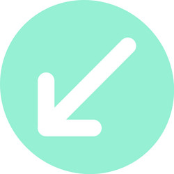 pointer arrow in modern flat style button vector image