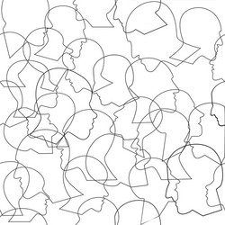 seamless pattern a crowd many different vector image