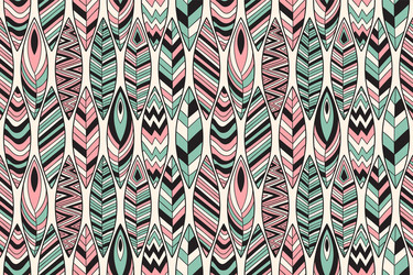 Seamless pattern with feathers vector