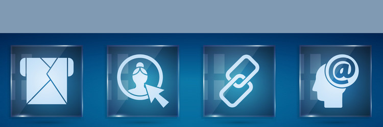 set envelope create account screen chain link vector image