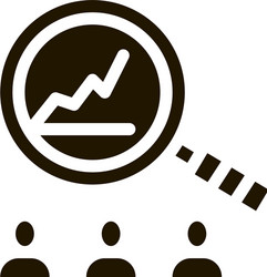 study on upward profit growth icon glyph vector