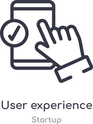 user experience outline icon isolated line from vector