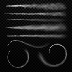 Airplane Smoke Trails and Jets vector image