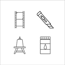 design and studio simple linear icon setsimple vector image