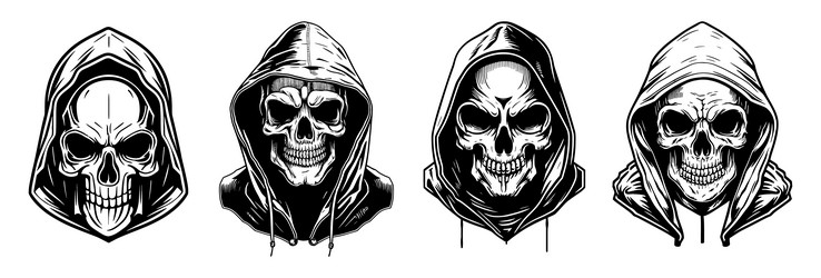 Hooded Skull Vector Images (over 830)