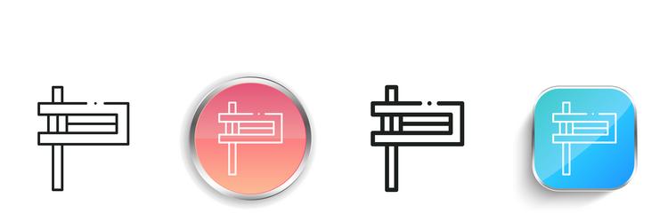 matraca icon thin linear regular and button style vector image