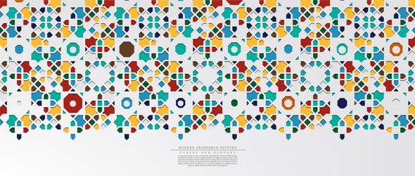 modern arabesque hexagonal classic pattern vector