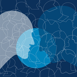 seamless pattern a crowd many different vector image