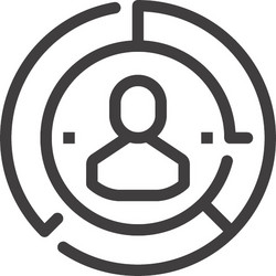 skills flat line web icon concept vector image
