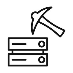 data mining icon mark in filled style vector image