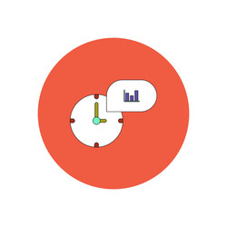 In flat design of column chart vector