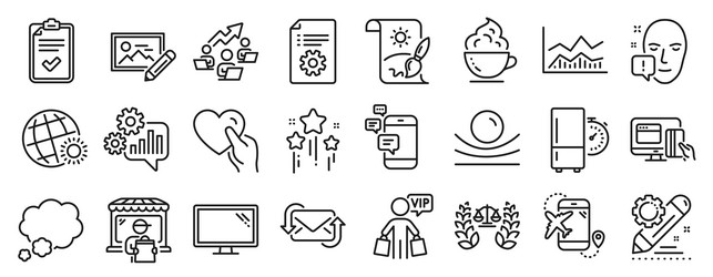set of business icons such as teamwork chart vector image