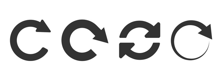 set video play button like simple replay icon vector image