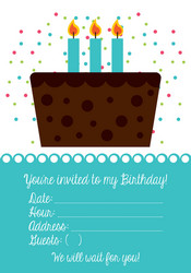 birthday invitation vector