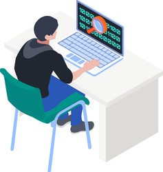 Cybersecurity Hacker Composition vector image