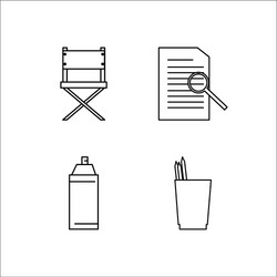 Design and studio simple linear icon setsimple vector