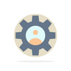 gear controls profile use abstract circle vector image