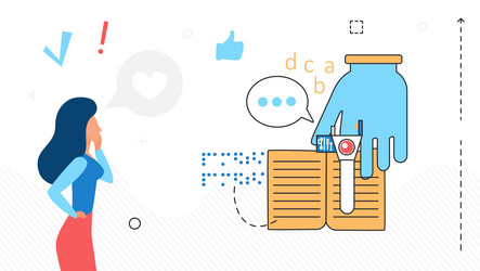 helpful reading system for blind or visually vector image