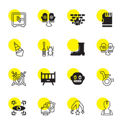 Protect icons Royalty Free Vector Image - VectorStock