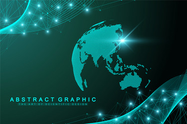 technology abstract background with connected line vector image