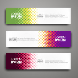 abstract web banner design template with halftone vector image