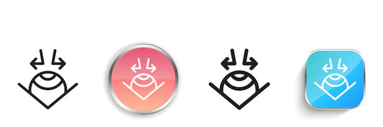 blind icon thin linear regular and button style vector image