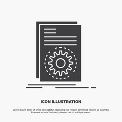 code executable file running script icon glyph vector image
