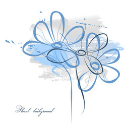 Floral Watercolor Background Vector Image