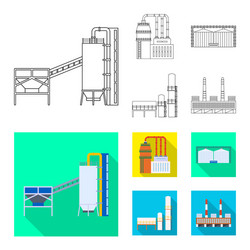 isolated object of production and structure icon vector image