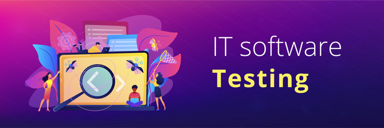 IT Software Testing & Bug Fixing vector image