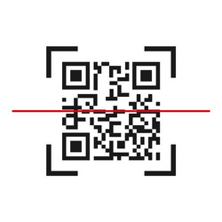 qr code icon isolated on white background digital vector image
