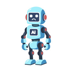robot ai character in flat vector image