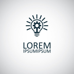 setting gear light bulb icon for web and ui vector image