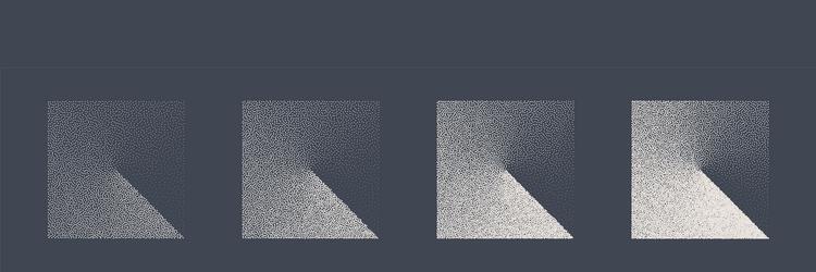 square shaped dotted objects stipple elements vector image