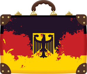 suitcase with a german flag vector