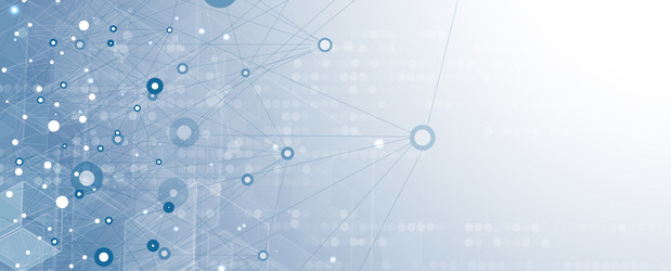 technology and science banner or header connected vector image