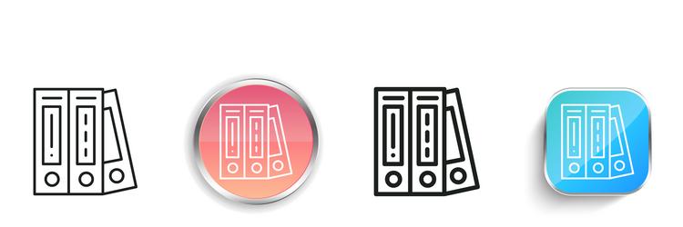 blinder icon thin linear regular and button style vector image